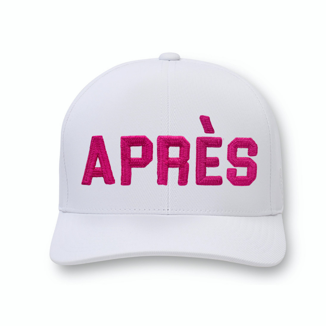 APRÉS HAT WHITE/PINK