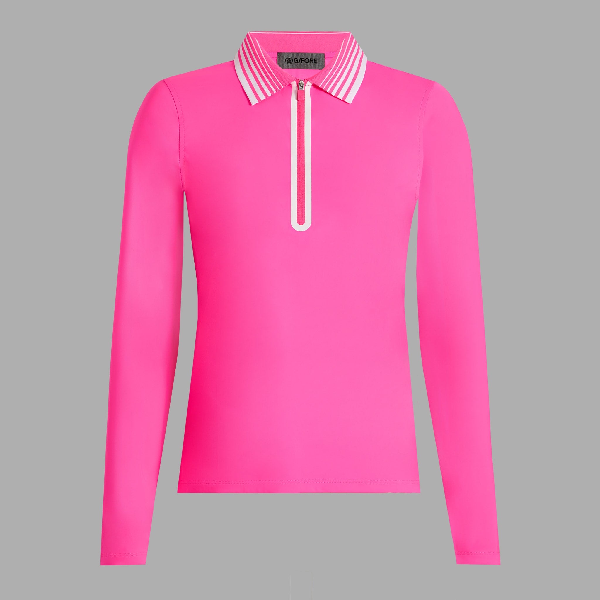 SILKY TECH NYLON ZIP POLO KNOCKOUT PINK