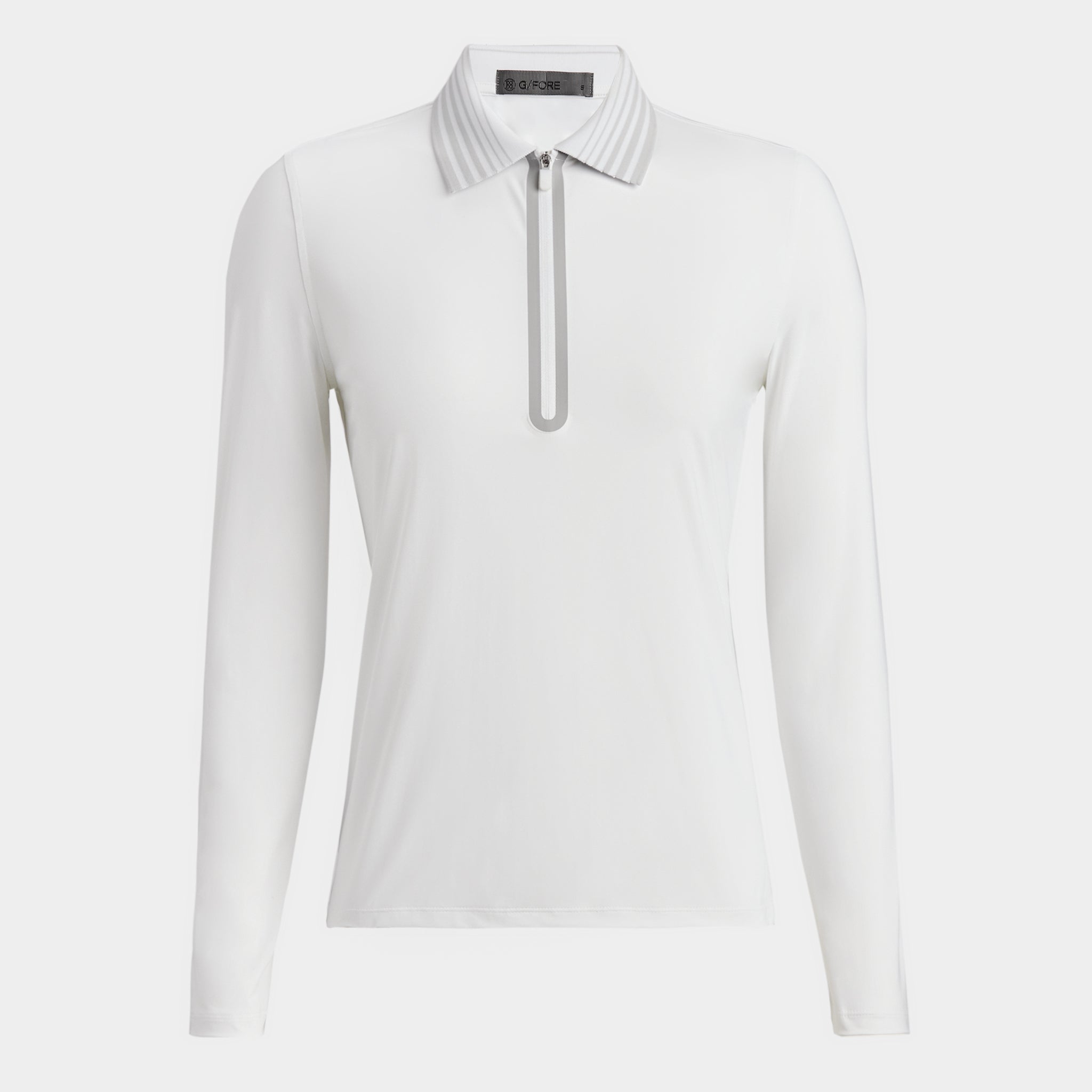 SILKY TECH NYLON ZIP POLO SNOW