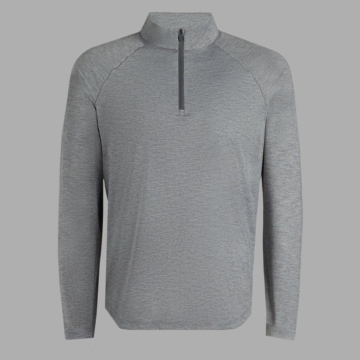 ITALIAN TECH MELANGE RAGLAN QUARTER ZIP PULLOVER CHARCOAL MELANGE