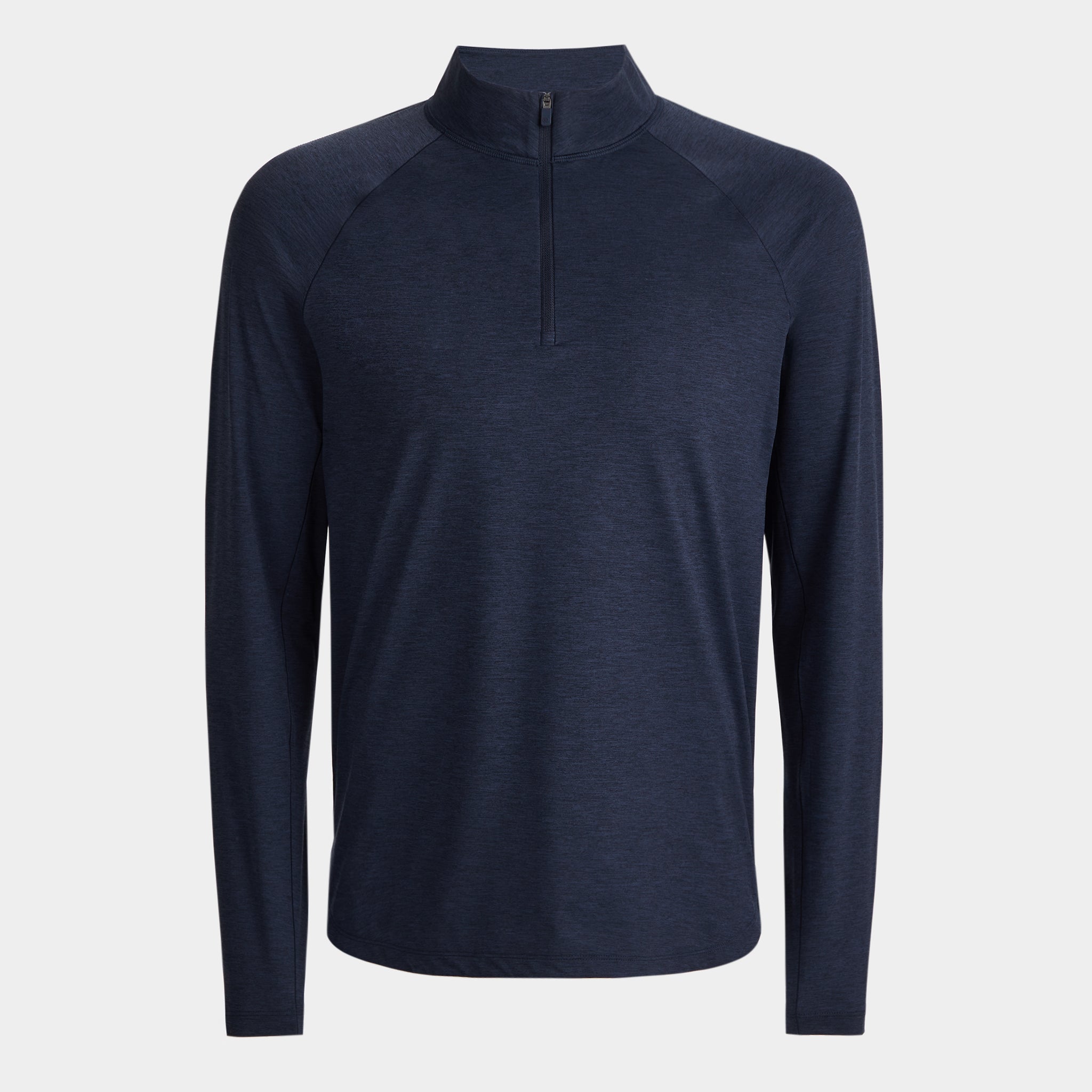 ITALIAN TECH MELANGE RAGLAN QUARTER ZIP PULLOVER HEATHER TWILIGHT