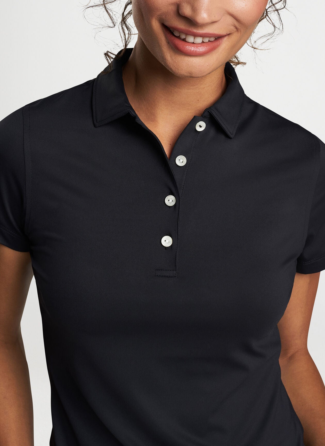 ESSENTIAL BUTTON POLO BLACK