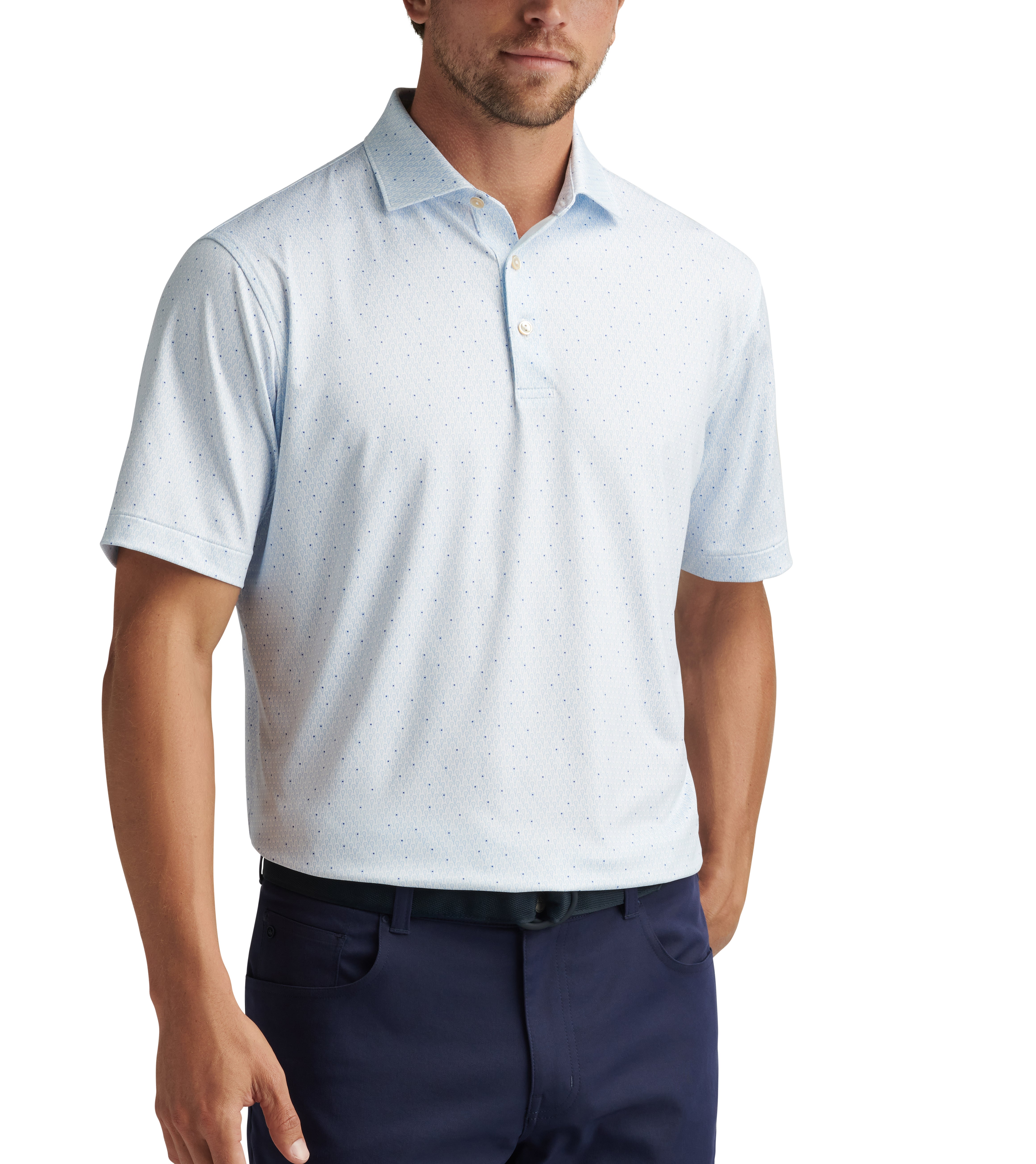 LACROSSE PERFORMANCE JERSEY POLO WHITE