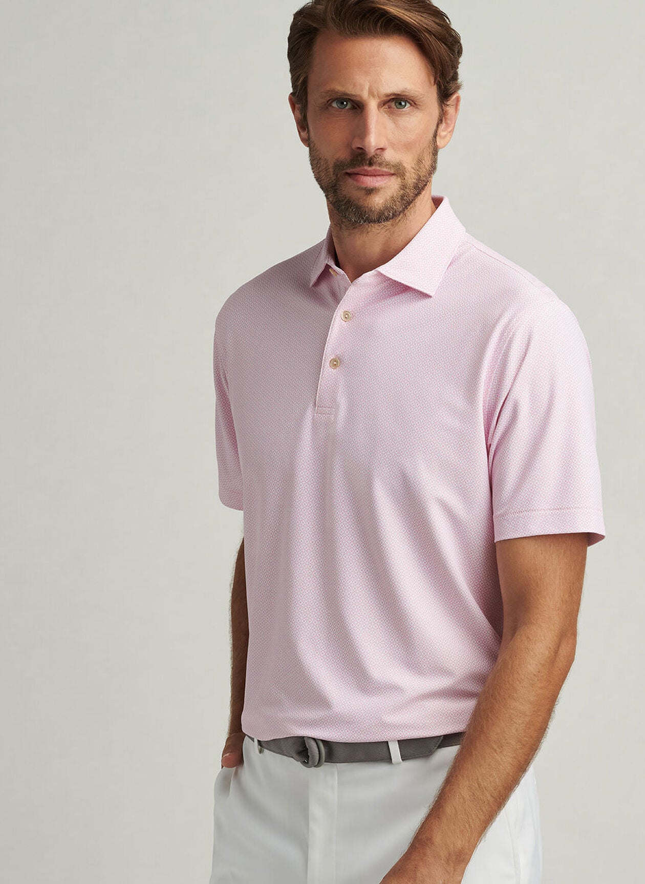 GALIZA PERFORMANCE MESH POLO PINK VALE