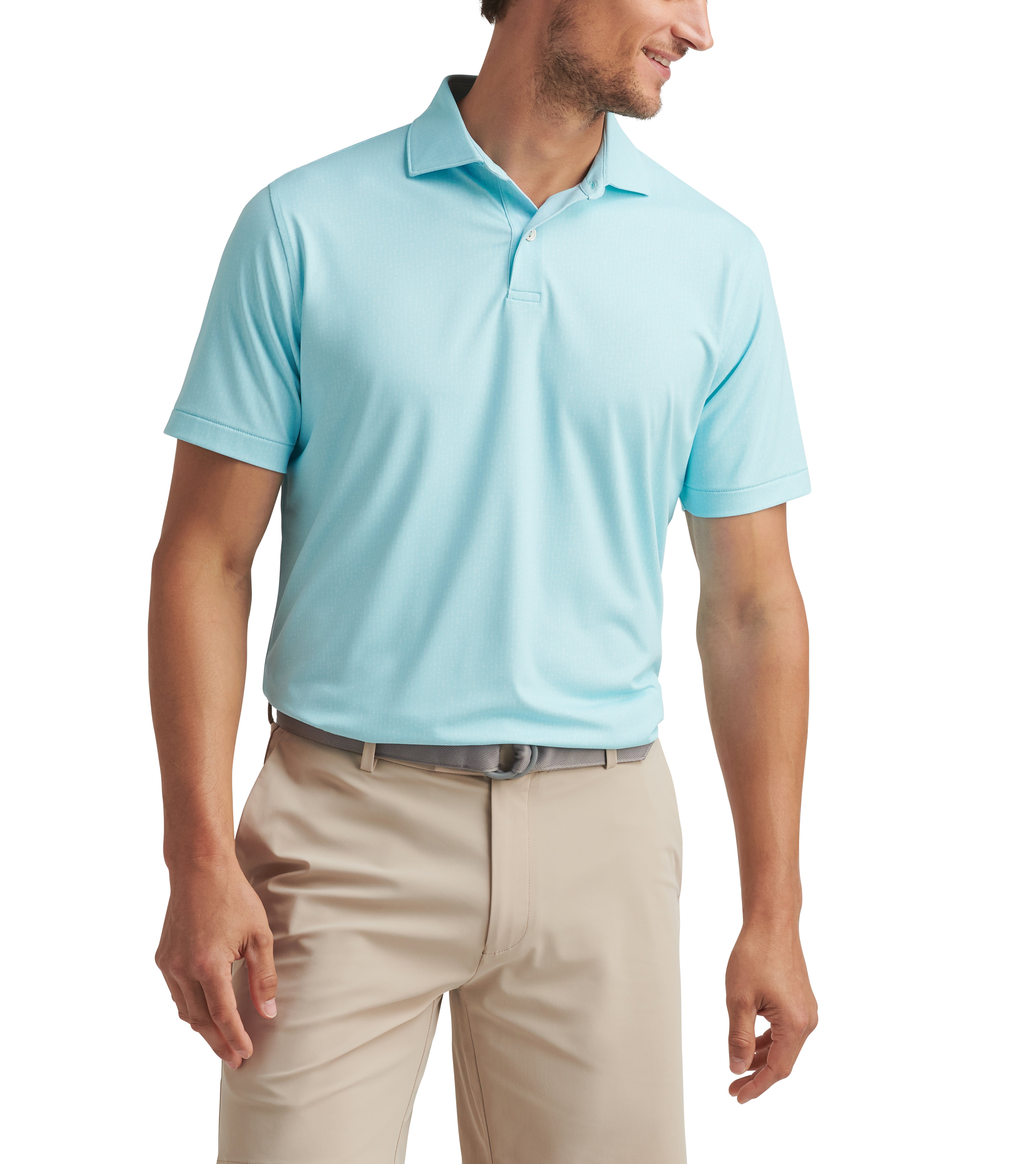 KEYS PERFORMANCE JERSEY POLO BLUE SPRUCE